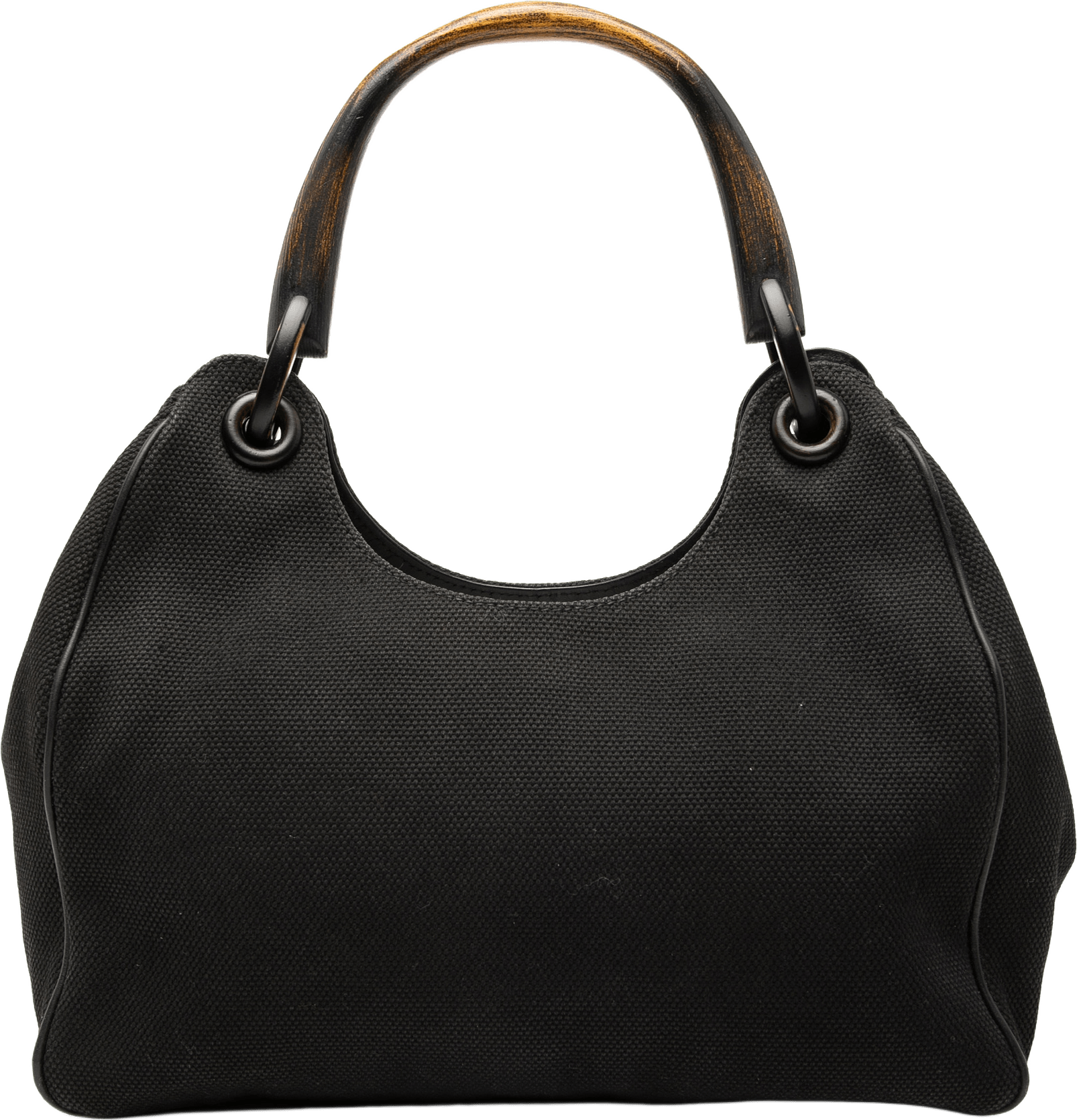 Gucci Canvas Shoulder Bag, från Luxclusif, i färgen black.