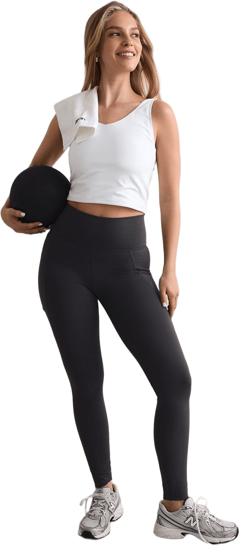 Sense Pocket Tights, från aim'n, i färgen shadow grey.