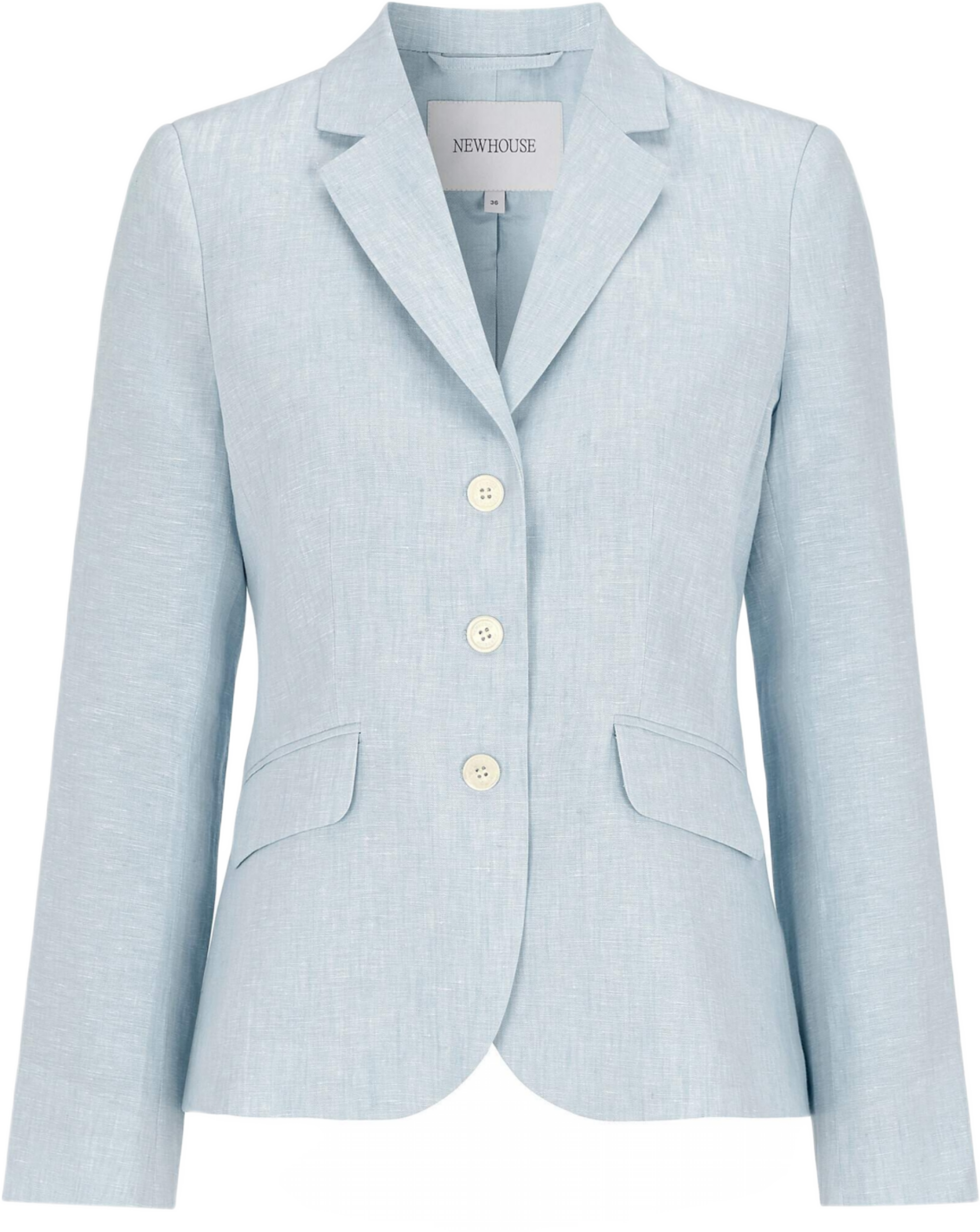 Amanda Linen Blazer, från Newhouse, i färgen ljusblå.