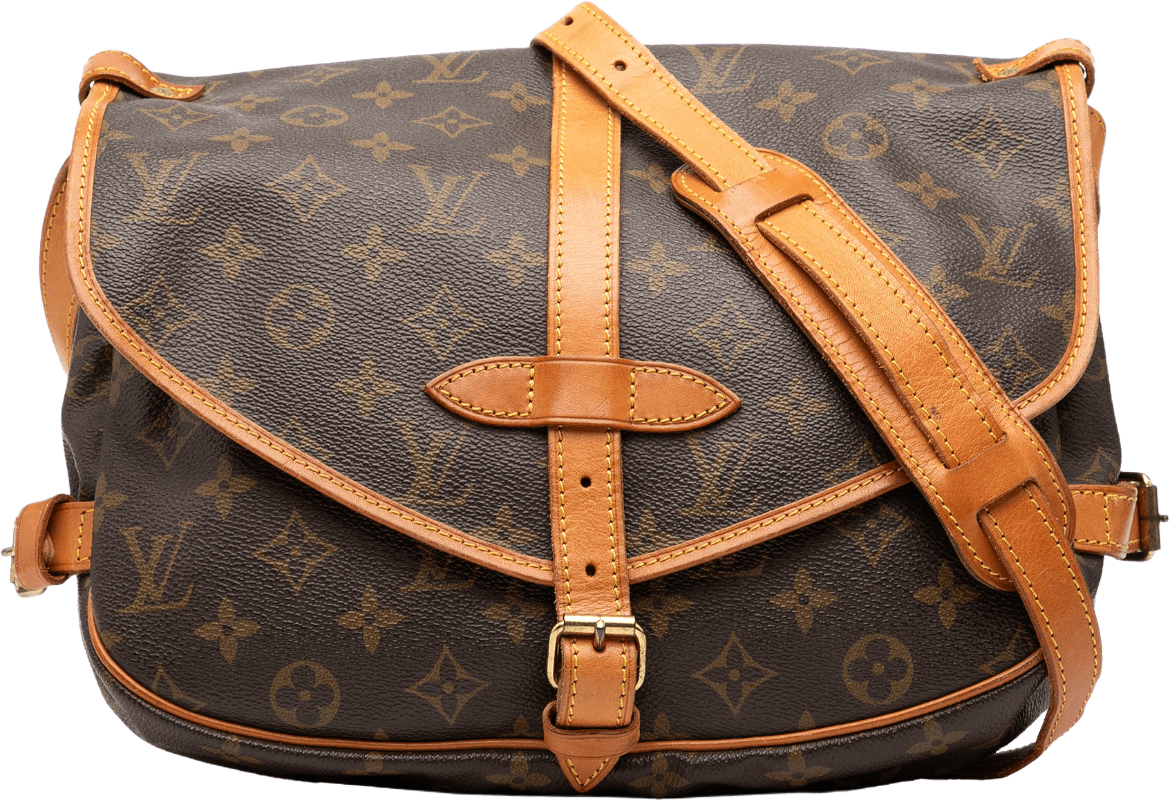 Louis Vuitton Monogram Saumur 30, från Luxclusif, i färgen brown.