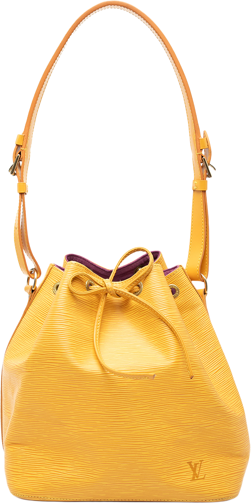 Louis Vuitton Epi Petit Noe, från Luxclusif, i färgen yellow.