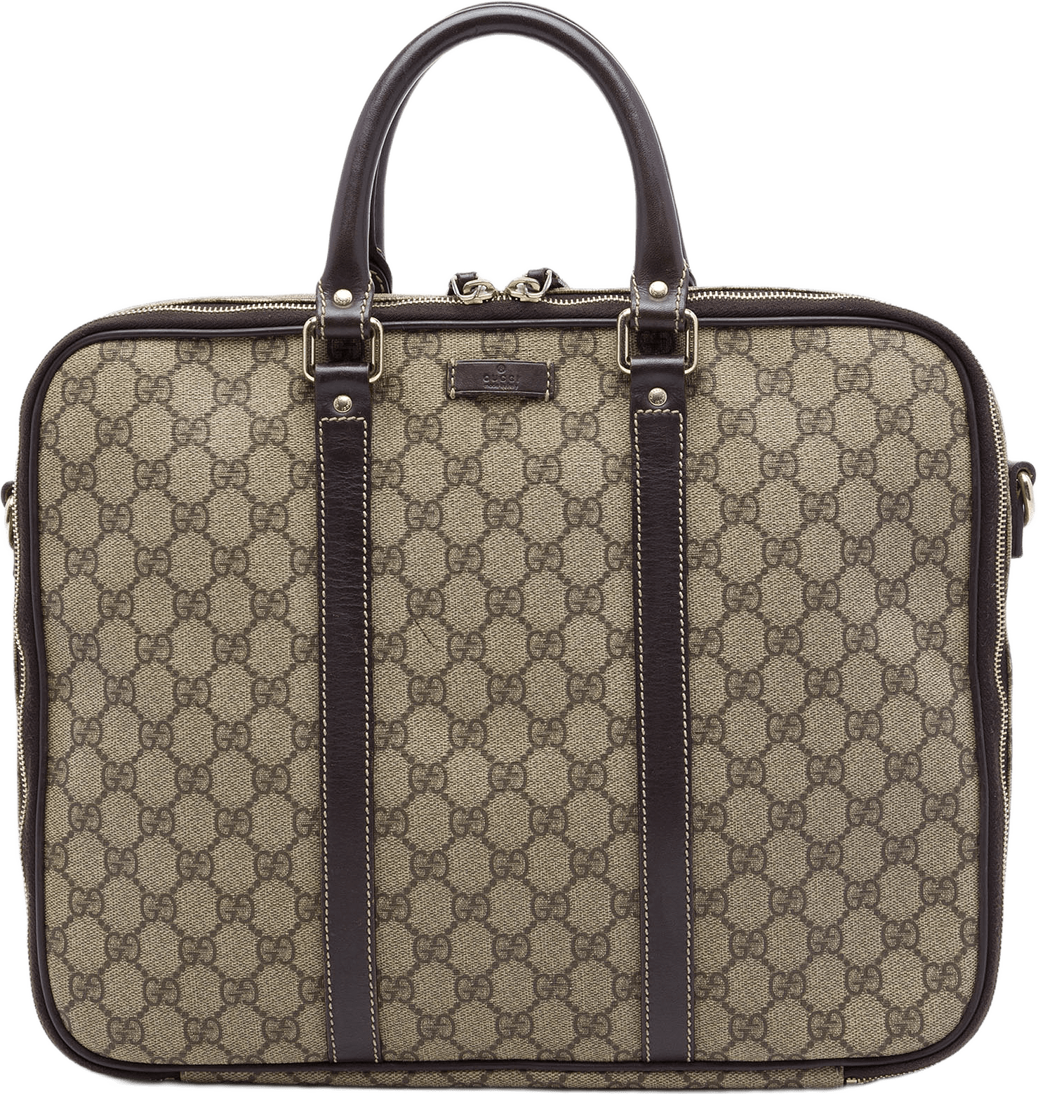 Gucci Gg Supreme Business Bag, från Luxclusif, i färgen beige.