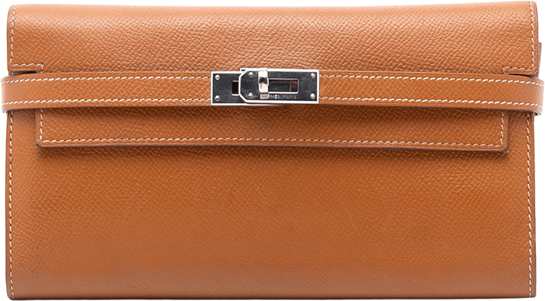 Hermès Epsom Kelly Longue Wallet, från Luxclusif, i färgen brown.