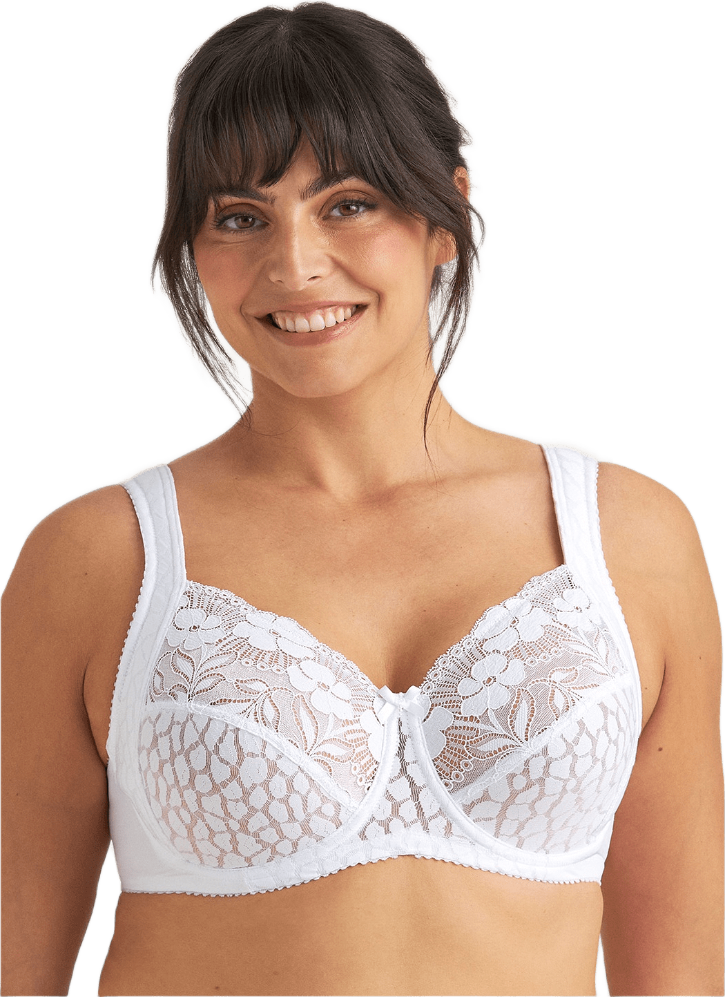 Jacquard & Lace Bh, från Miss Mary of Sweden, i färgen vit.