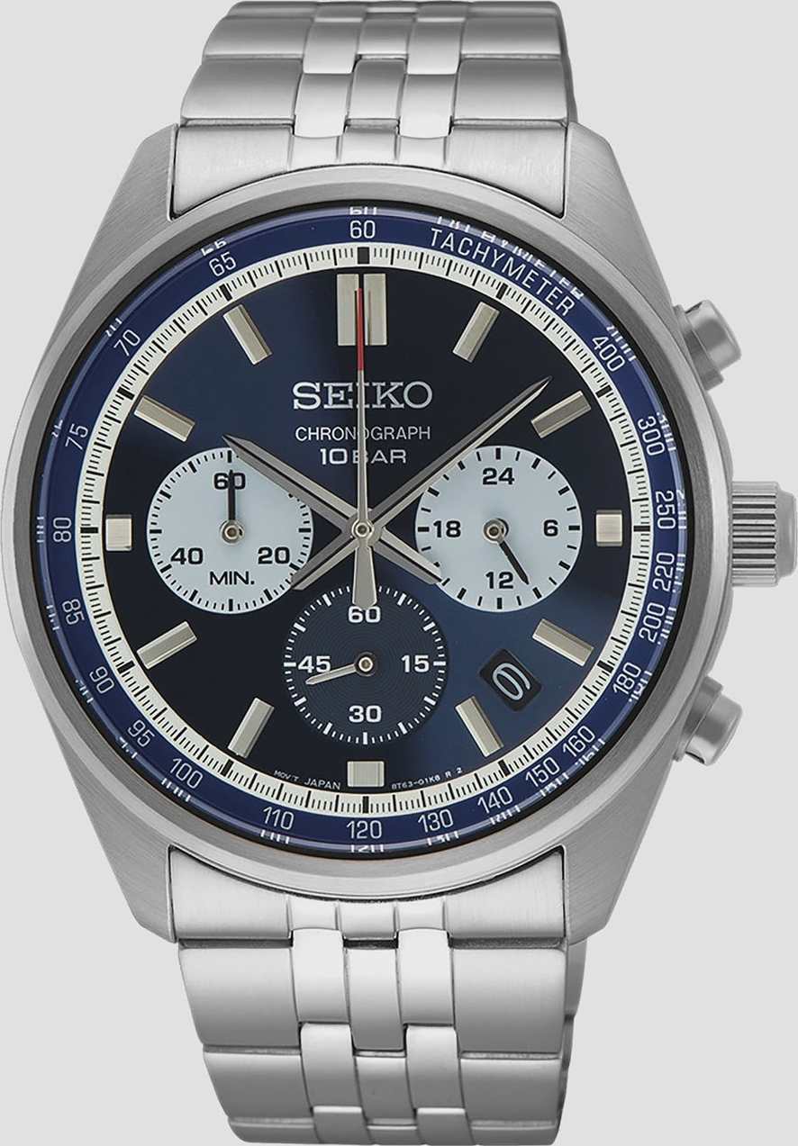 Seiko Classic Blå/stål, Metallband - Ssb427p1, från Seiko, i färgen 1.