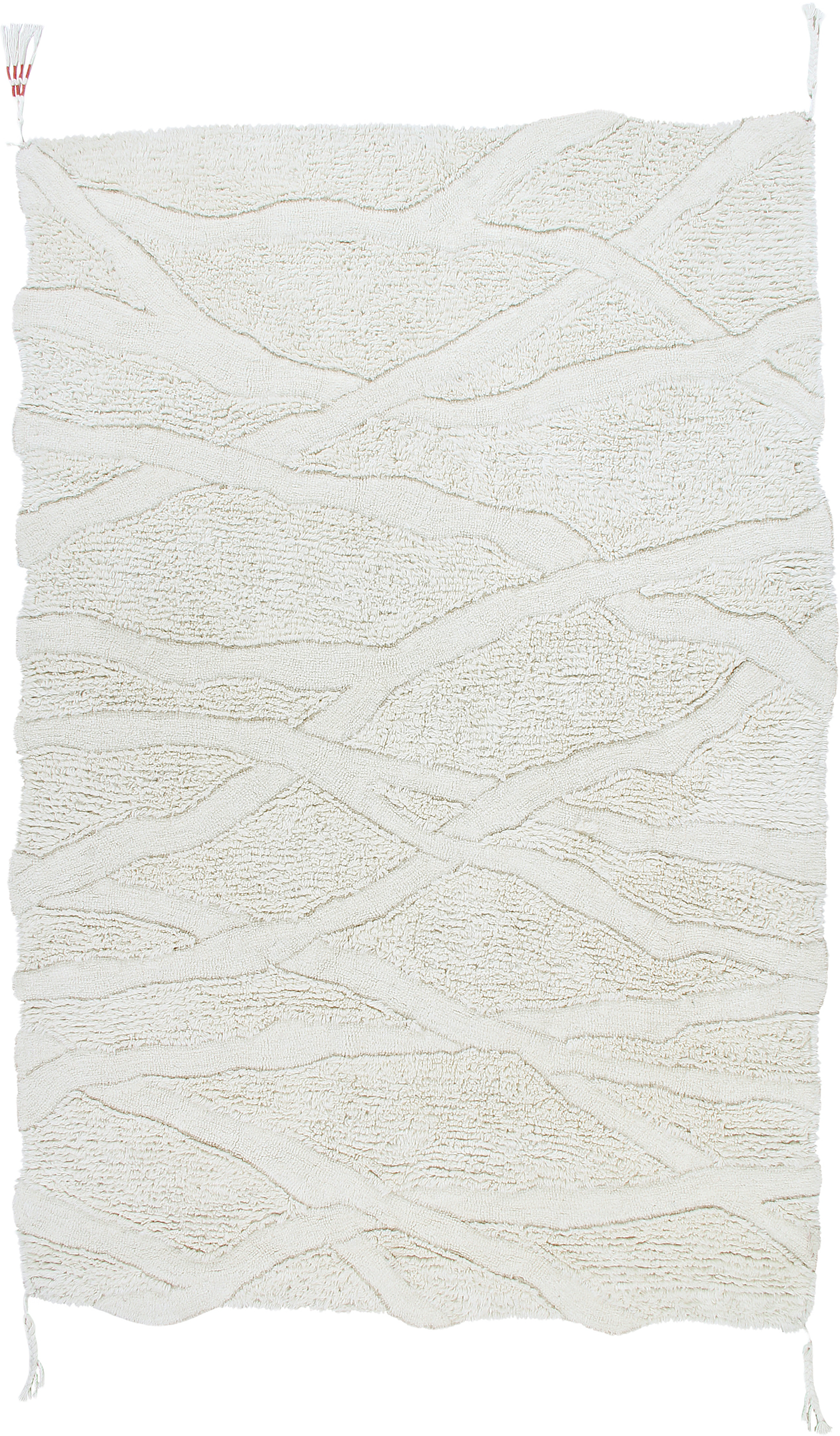 Tvättbar Ullmatta Woolable Enkang Ivory L, från LORENA CANALS, i färgen natural, champagne arabesque.