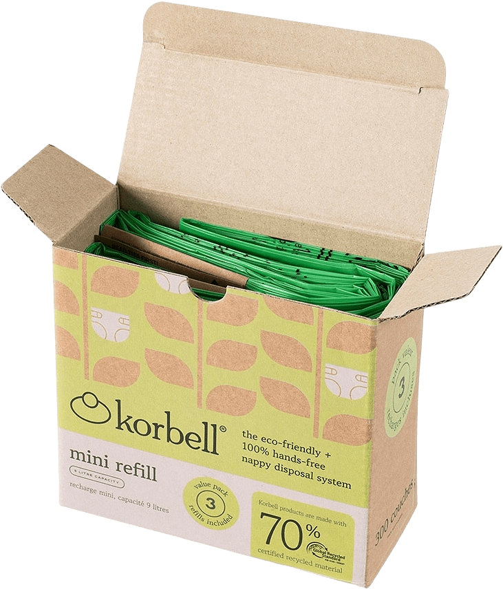 Korbell Mini Refill 3-pack Grs-certfierad, från Korbell, i färgen grön.