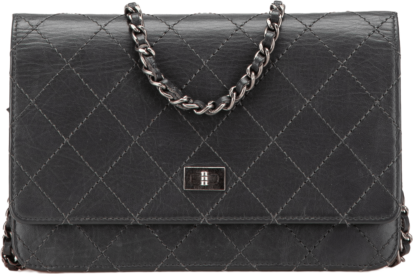 Chanel Reissue 2.55 Stitched Calfskin Wallet On Chain