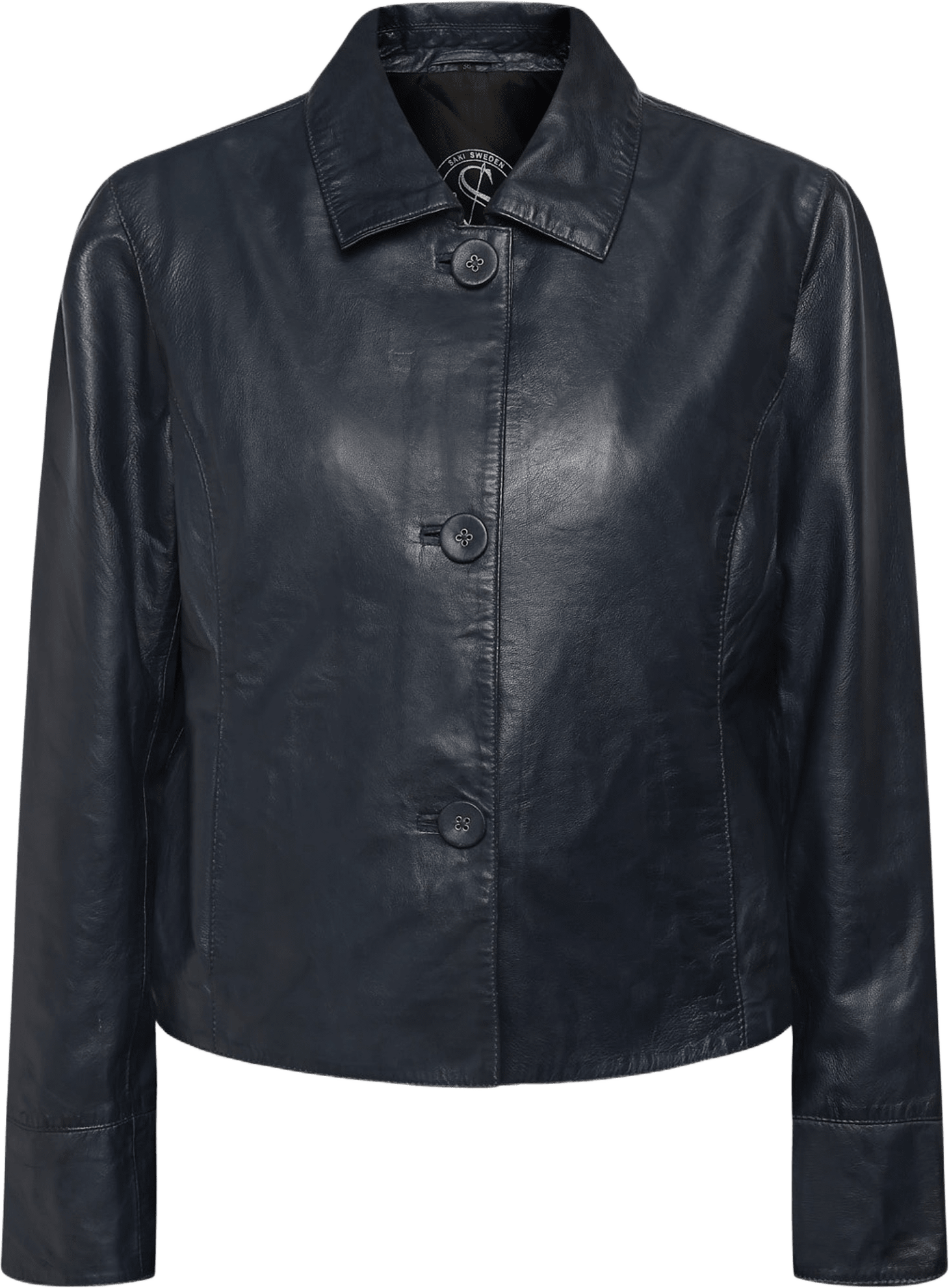 Thea Jacket, från Saki, i färgen midnight.