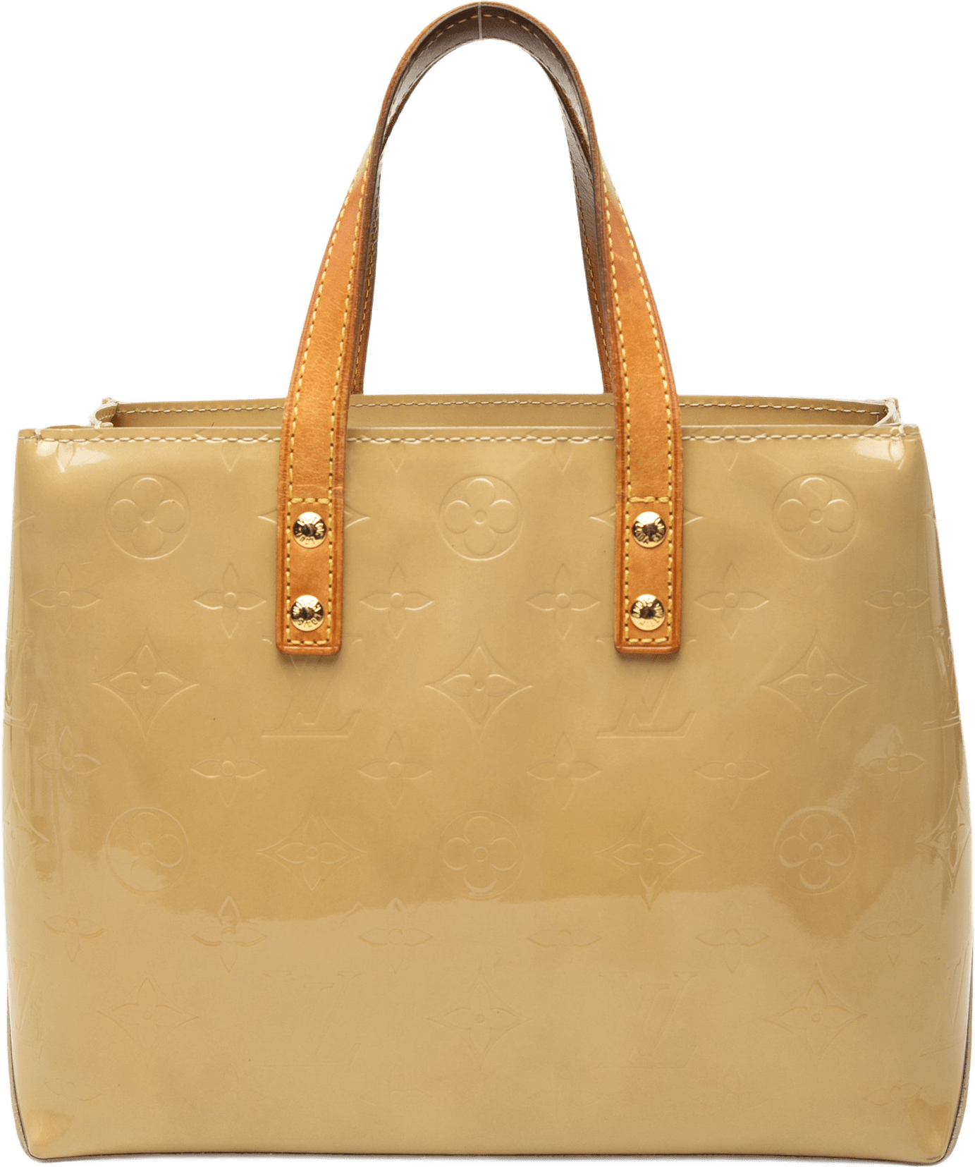 Louis Vuitton Monogram Vernis Reade Pm, från Luxclusif, i färgen beige.