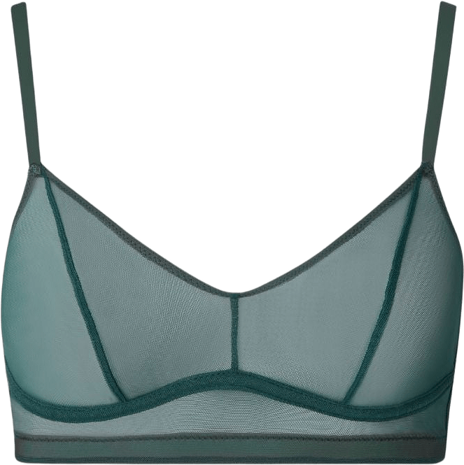 Mesh Balconette, från Understatement, i färgen pine green.