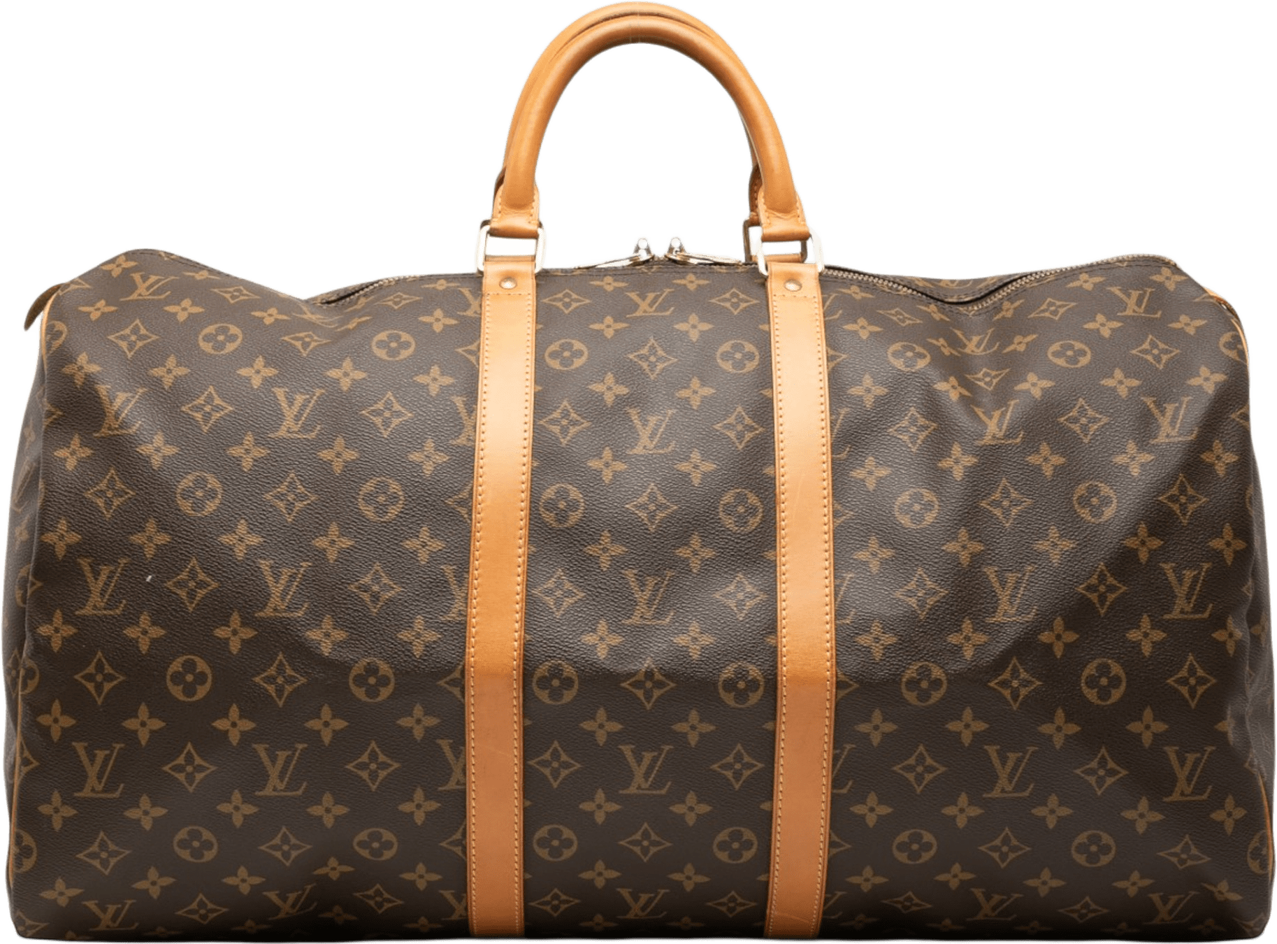 Louis Vuitton Monogram Keepall 55, från Luxclusif, i färgen brown.