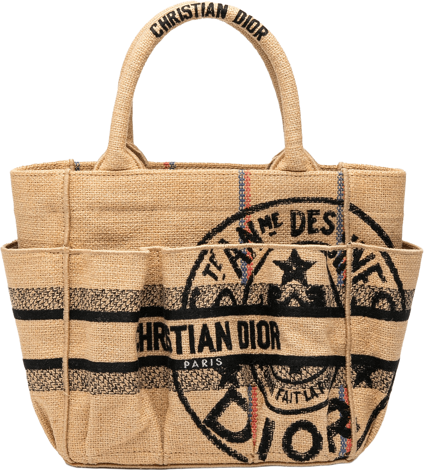 Dior Small Jute Catherine Tote, från Luxclusif, i färgen beige.