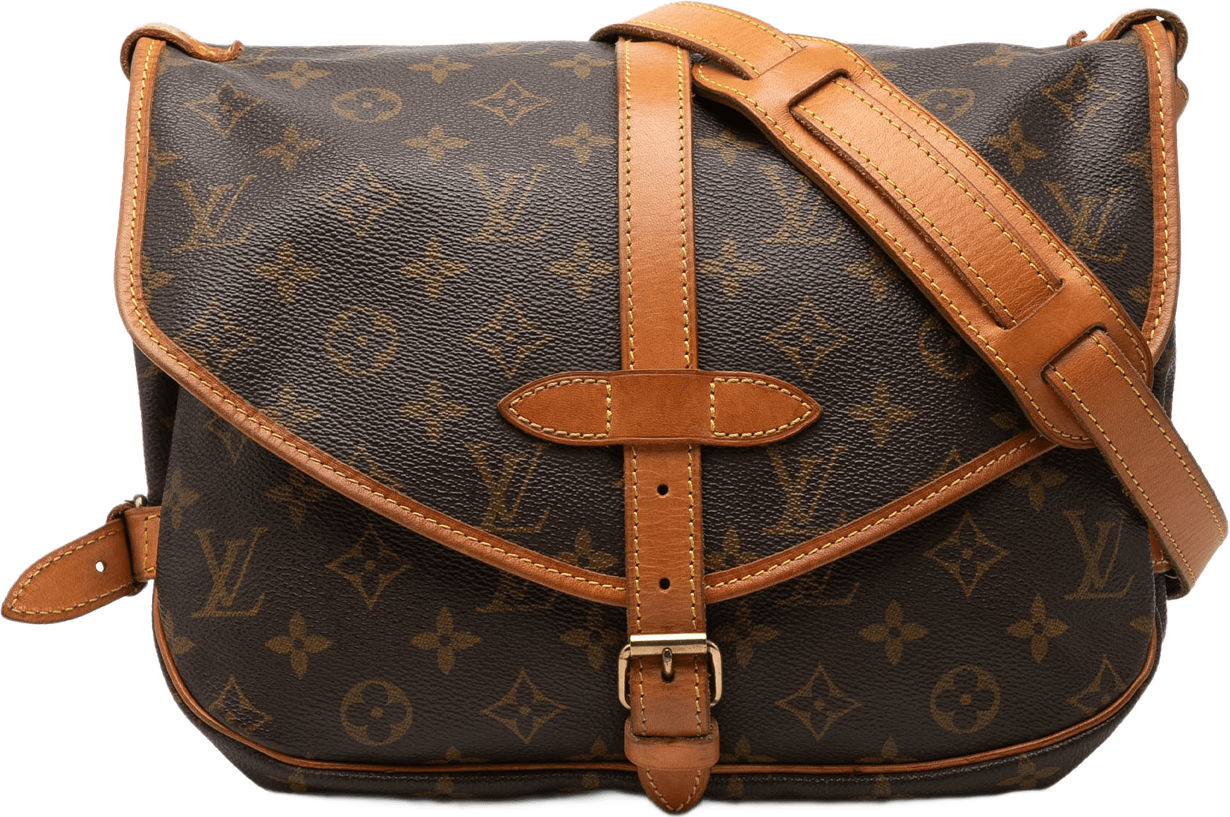Louis Vuitton Monogram Saumur 25, från Luxclusif, i färgen brown.