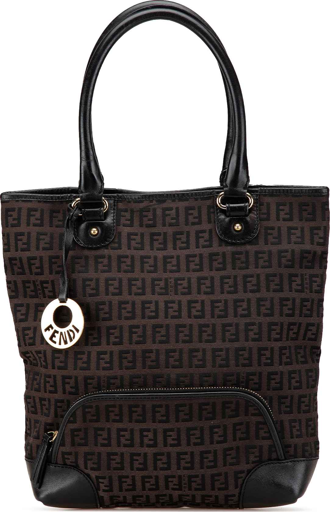 Fendi Zucchino Canvas Chef Shopping Tote, från Luxclusif, i färgen dark brown.