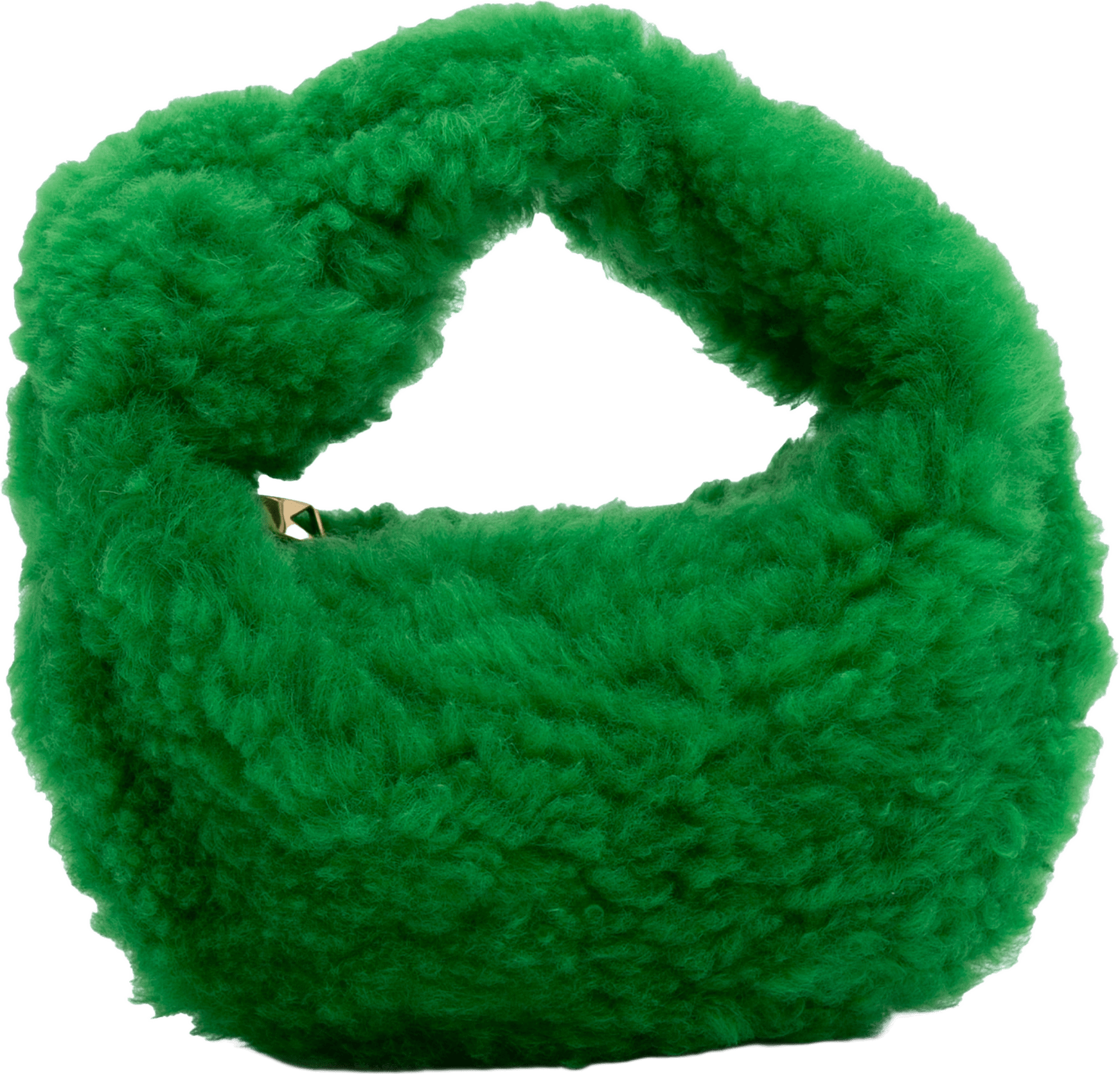 Bottega Veneta Mini Shearling Jodie, från Luxclusif, i färgen green.