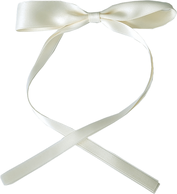 Rosett Med Långa Band, från Complement, i färgen white.