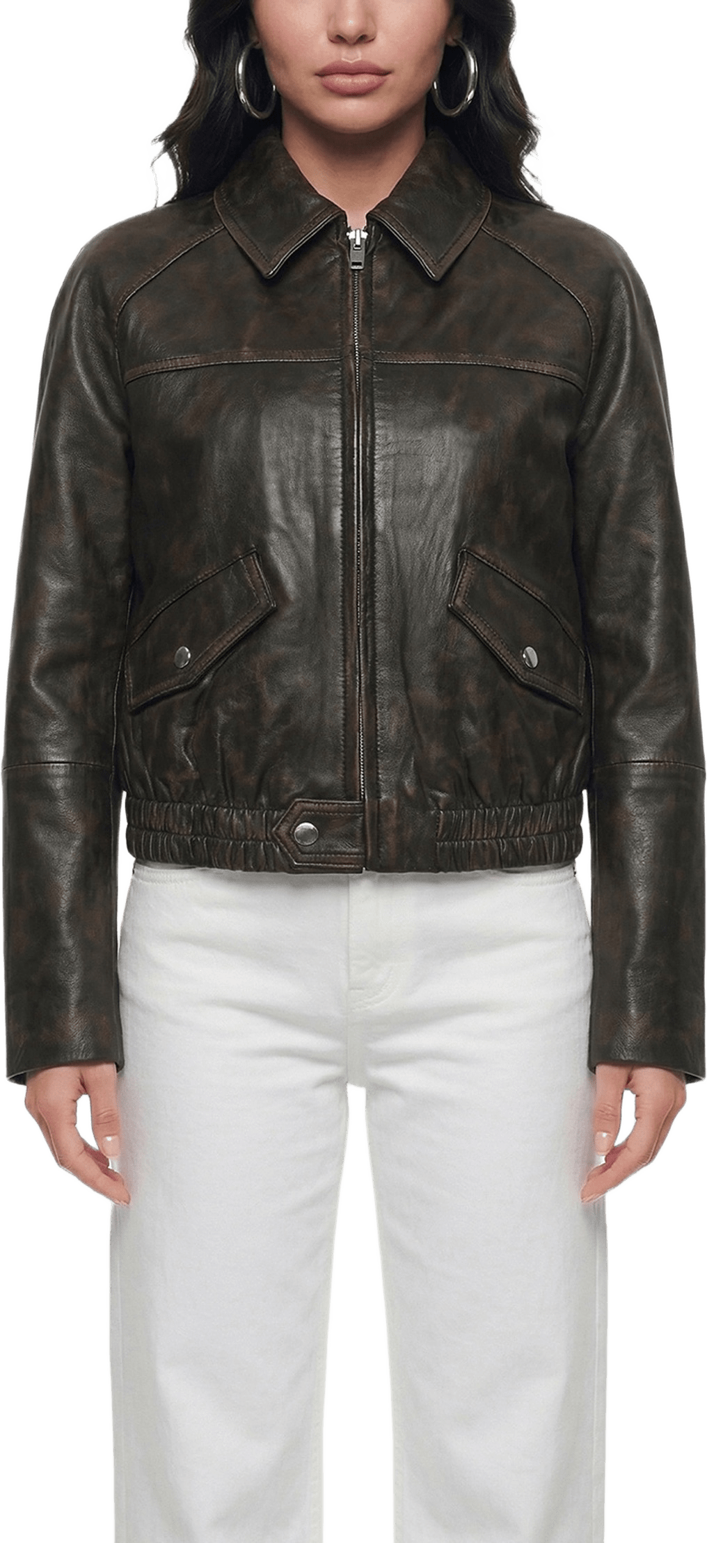 Julie Jacket, från ROCKANDBLUE, i färgen black/brown.