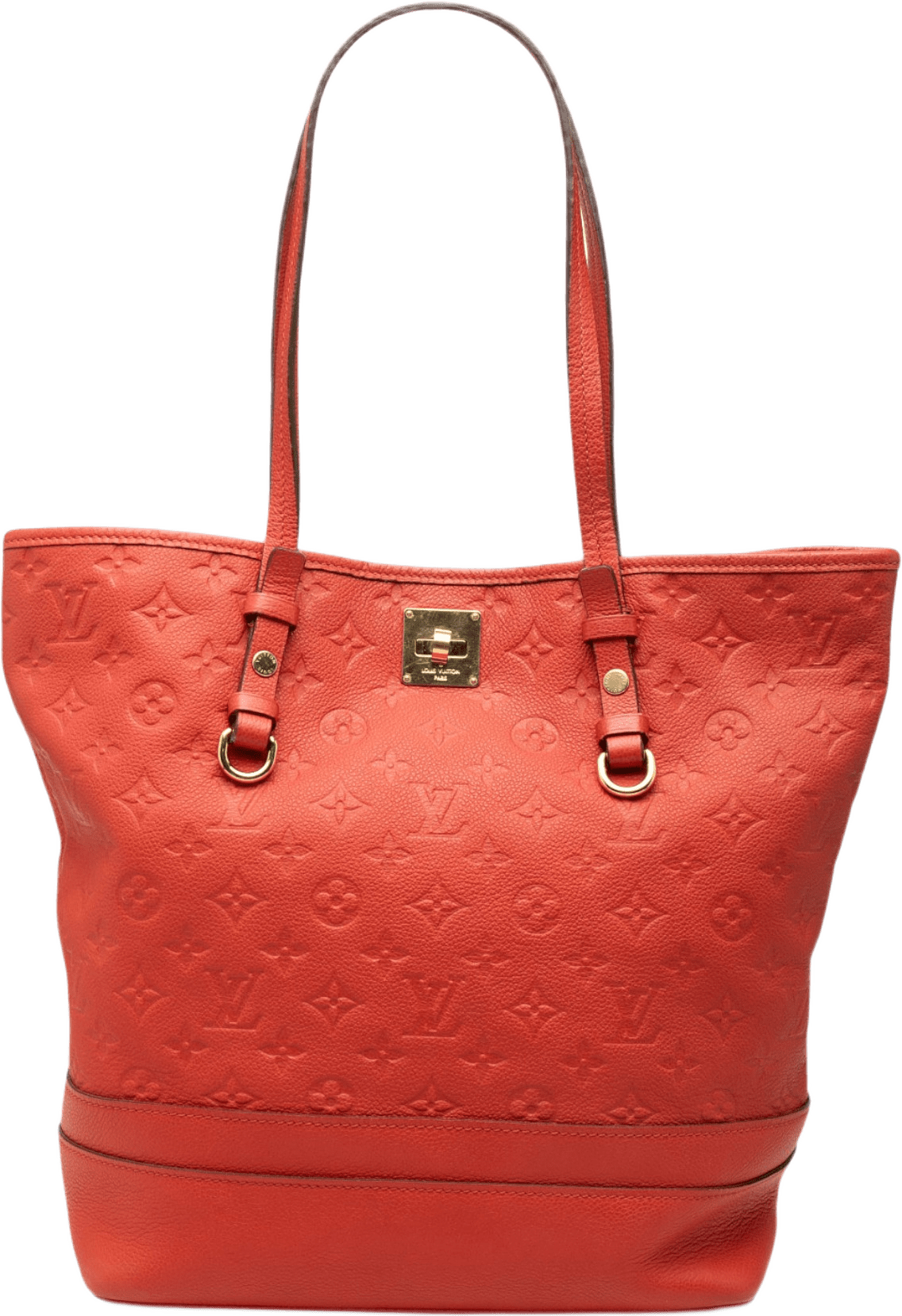 Louis Vuitton Monogram Empreinte Citadine Pm, från Luxclusif, i färgen röd.