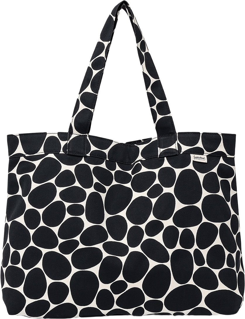 Fanny Tote Stenar, från Gyllstad, i färgen svart på vit.