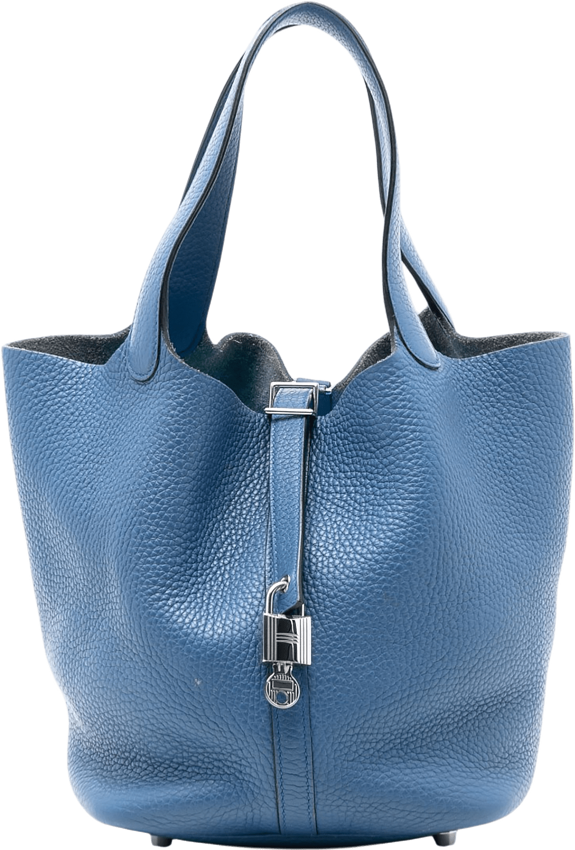 Hermès Clemence Picotin Lock 22, från Luxclusif, i färgen blue.