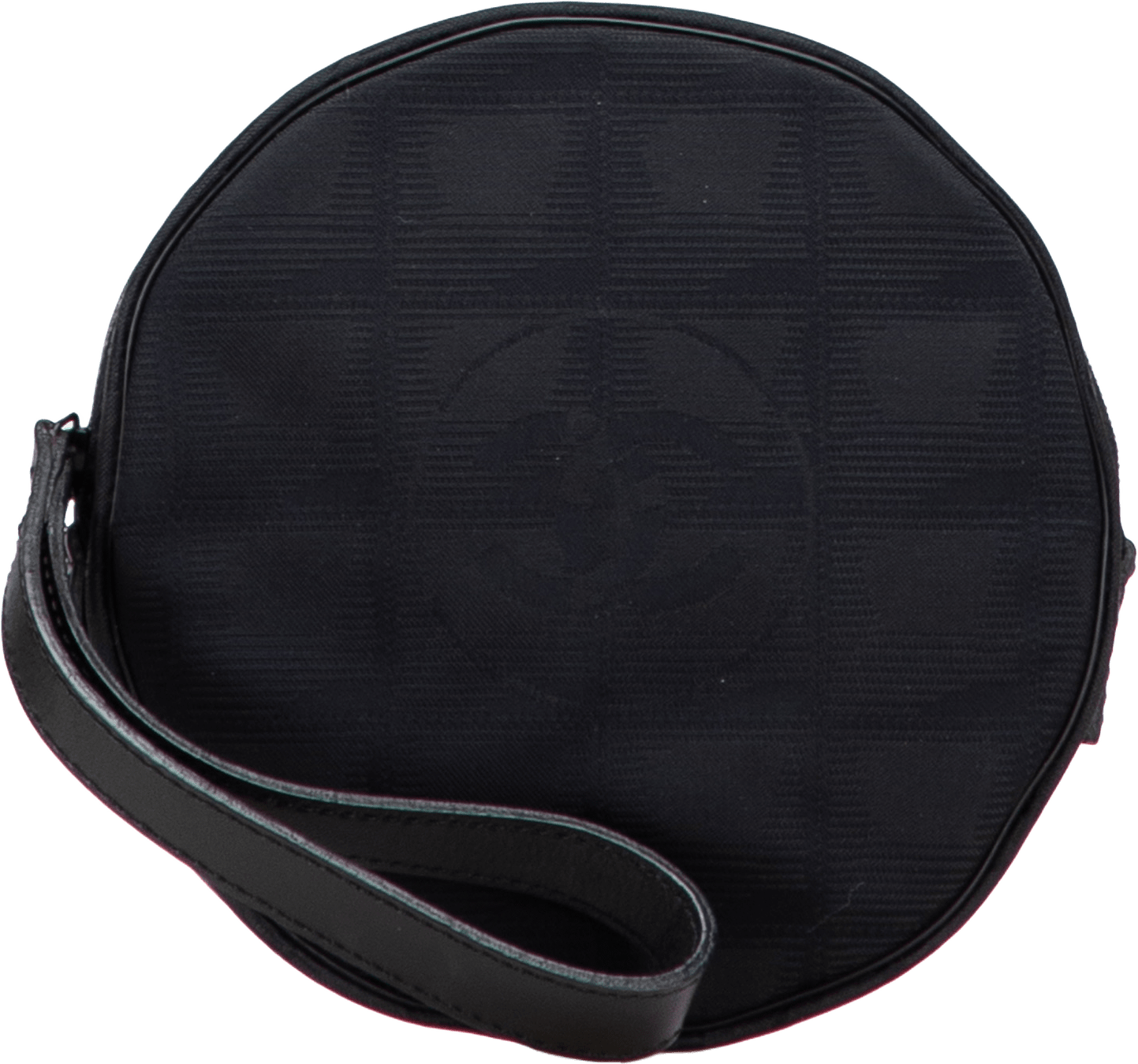 Chanel New Travel Line Nylon Round Pouch, från Luxclusif, i färgen black.