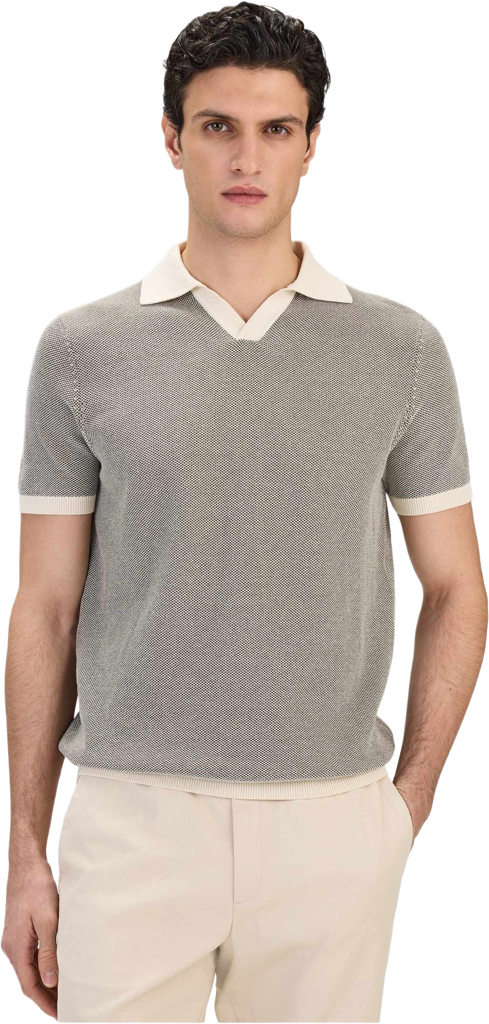 Two Tone S/s Polo Shirt (teddy), från John Henric, i färgen green.