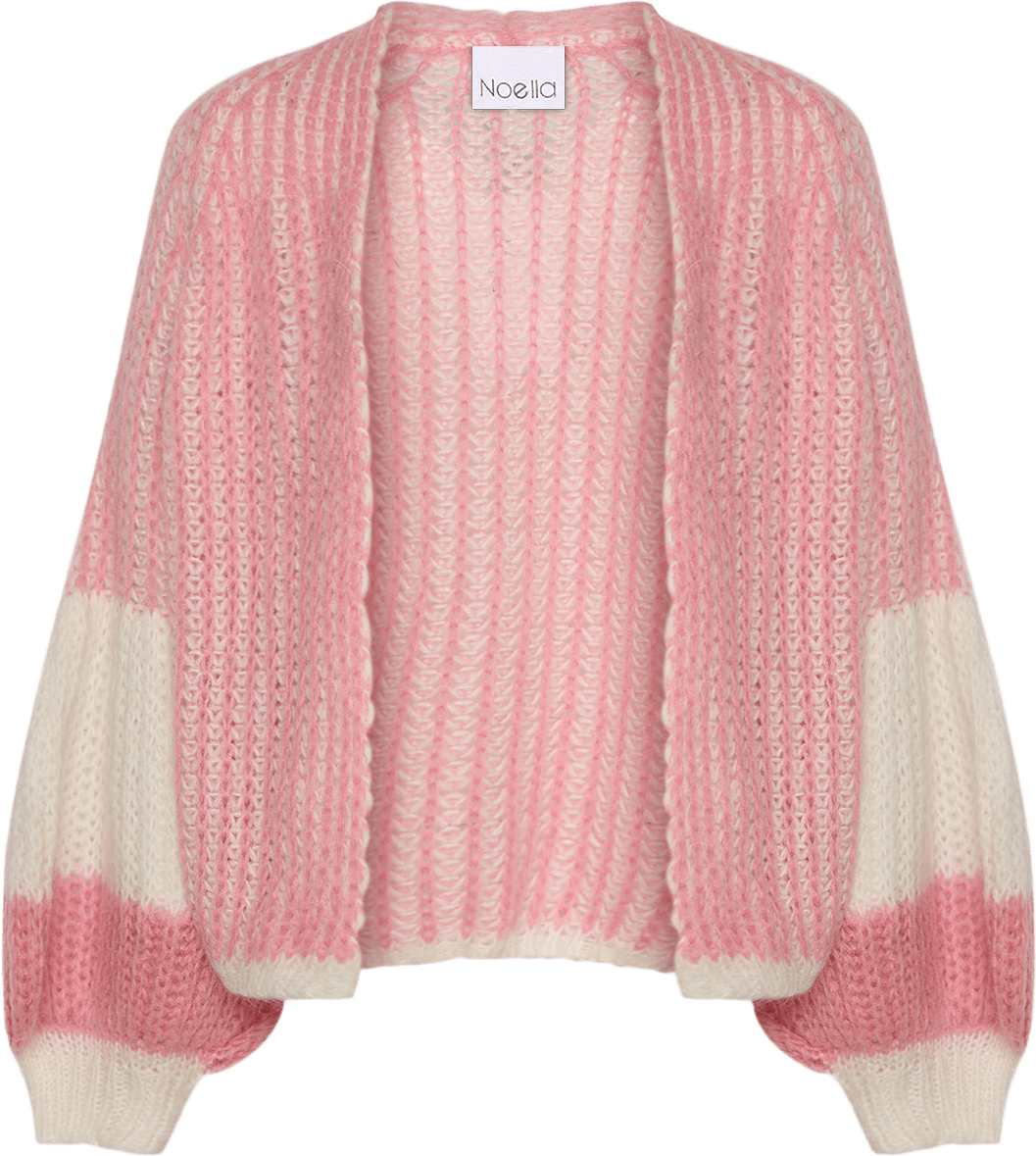 Liana Knit Cardigan - White/rose