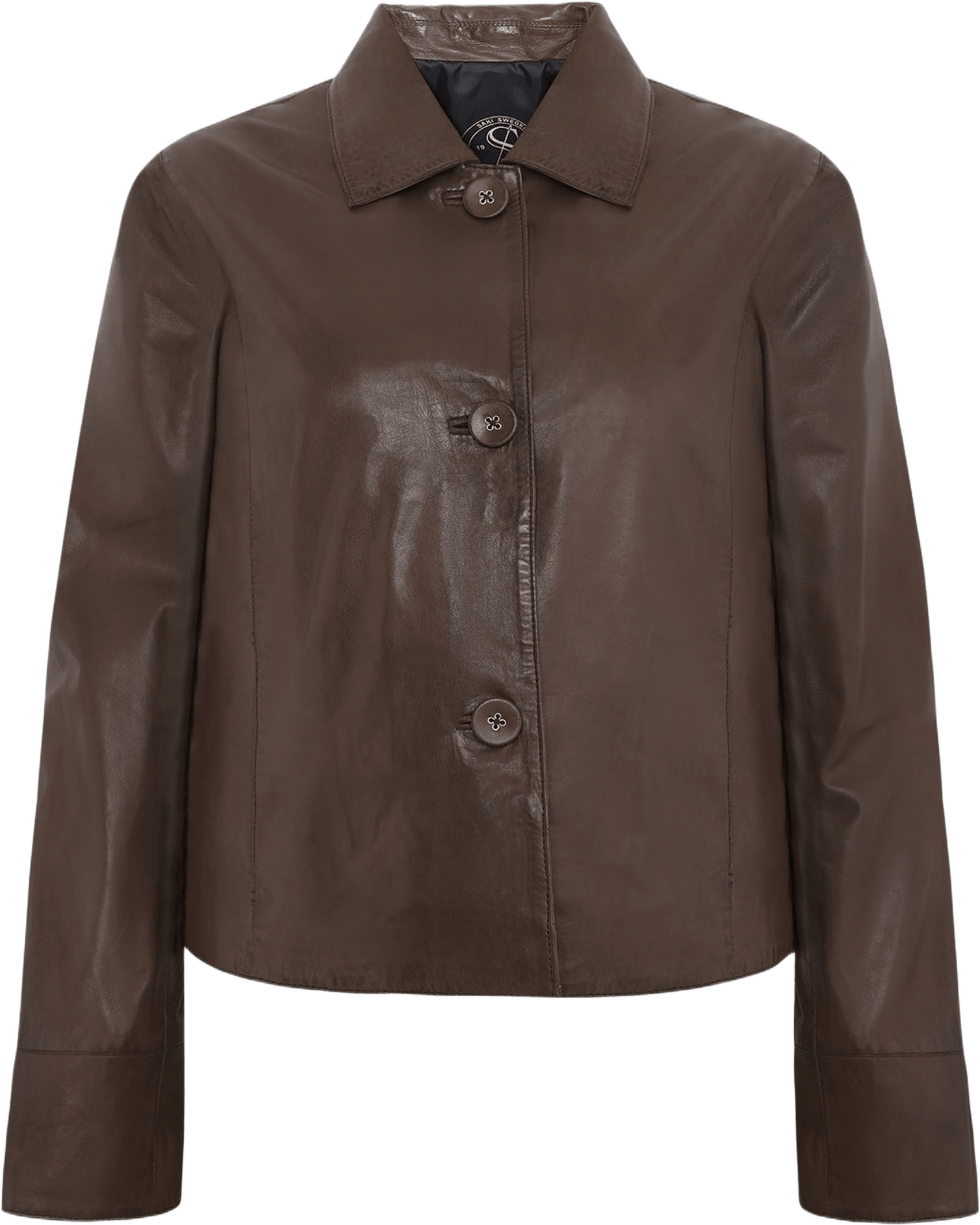 Thea Jacket, från Saki, i färgen java brown.