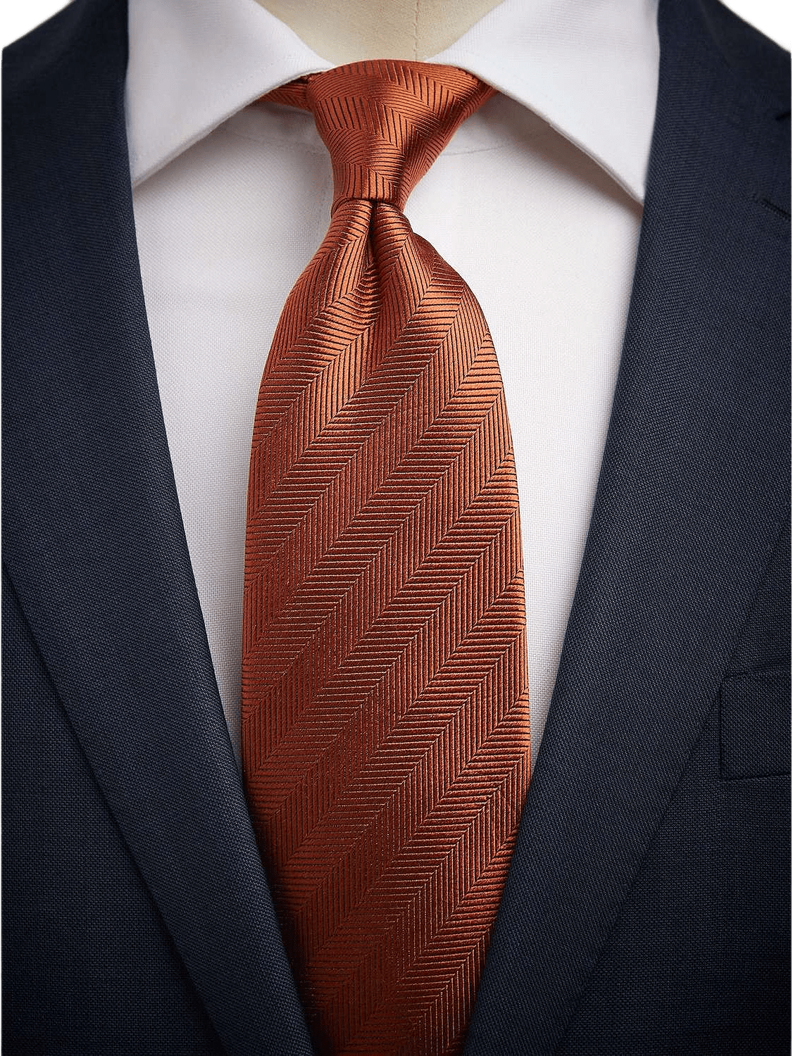 Tie Herringbone, från John Henric, i färgen orange.
