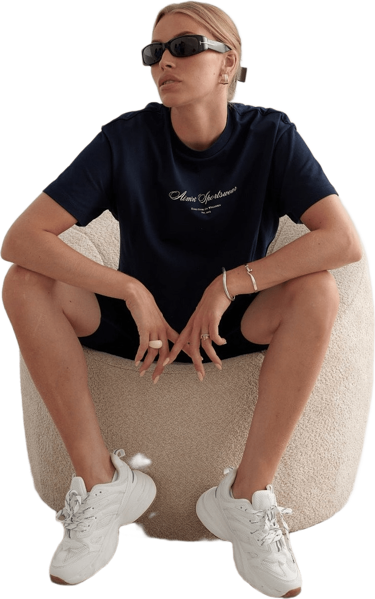 Navy Heritage Boxy T-shirt