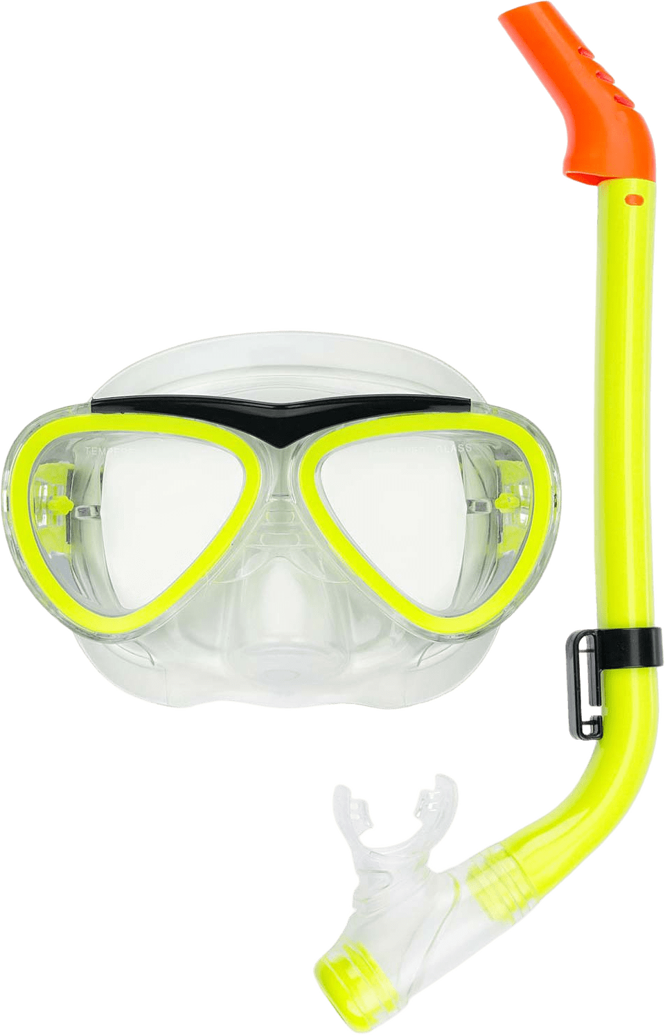 Snorkelset Junior, från Sportme, i färgen gul.