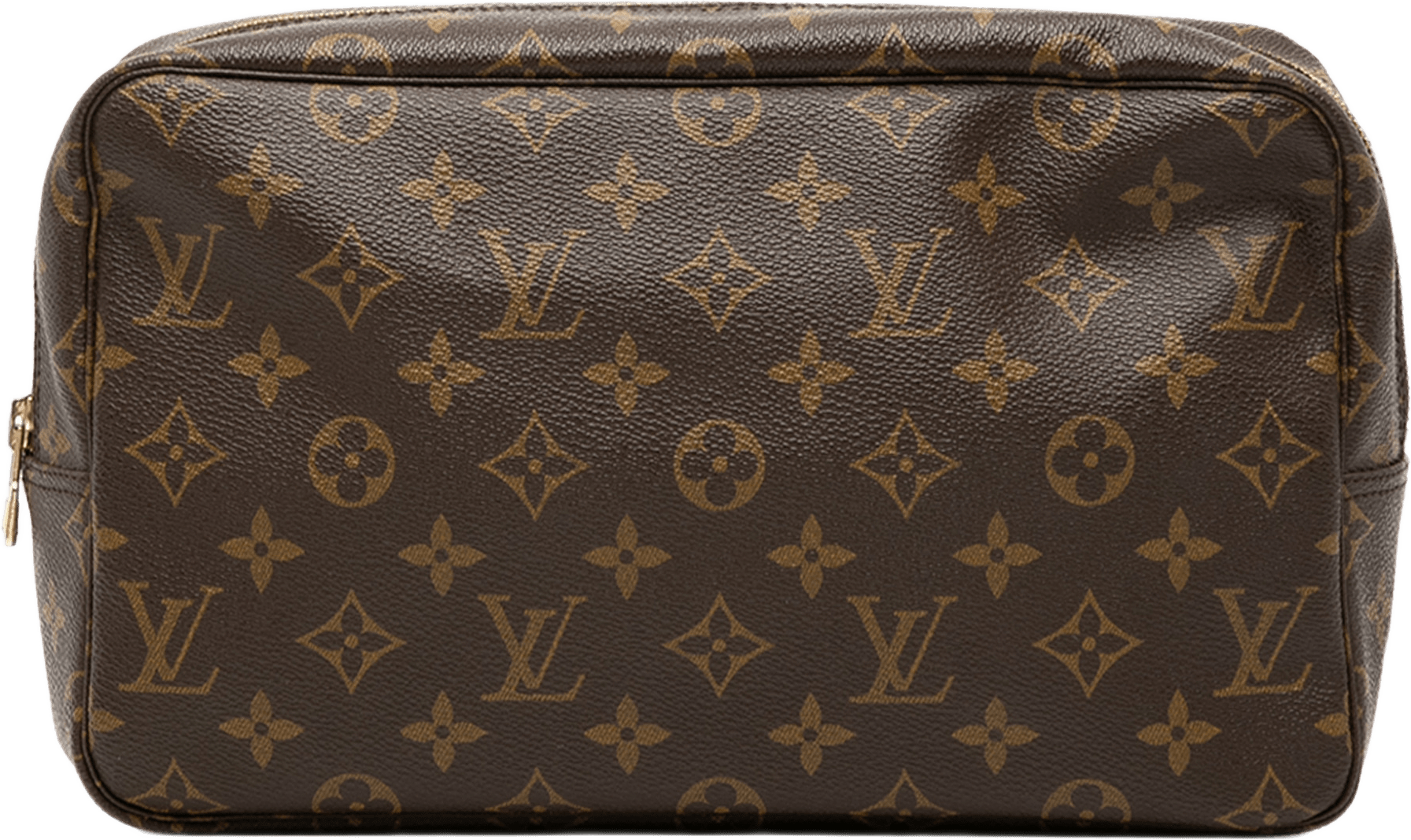 Louis Vuitton Monogram Trousse Toilette 28, från Luxclusif, i färgen brown.