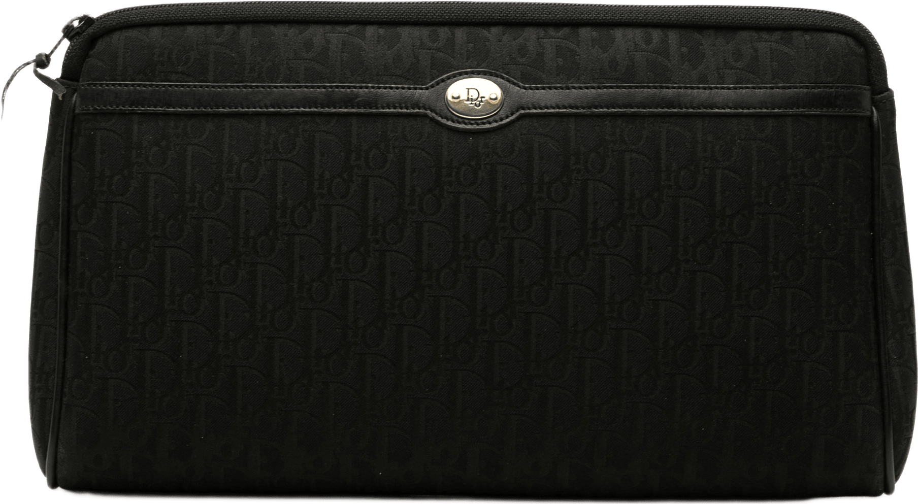 Dior Trotter Canvas Clutch, från Luxclusif, i färgen svart.