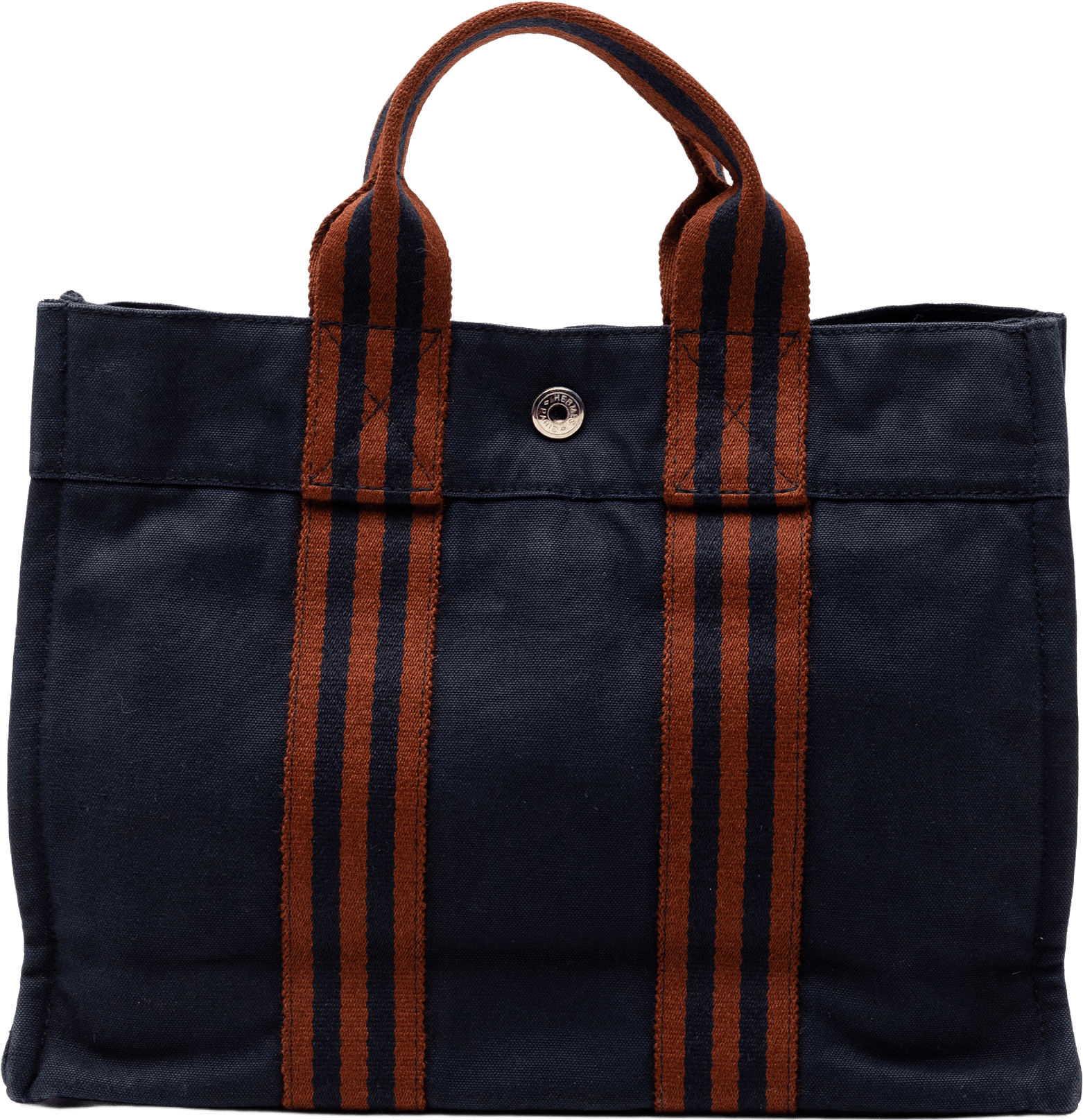 Hermès Canvas Fourre Tout Pm, från Luxclusif, i färgen navy.