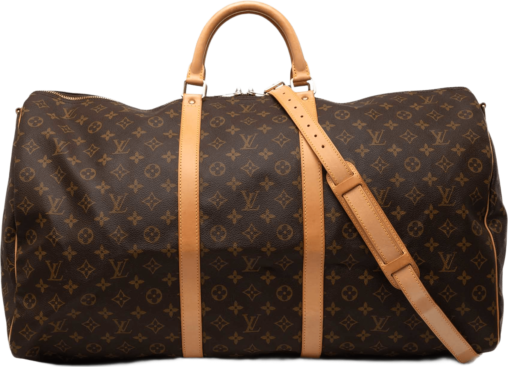 Louis Vuitton Monogram Keepall Bandouliere 60, från Luxclusif, i färgen brun.