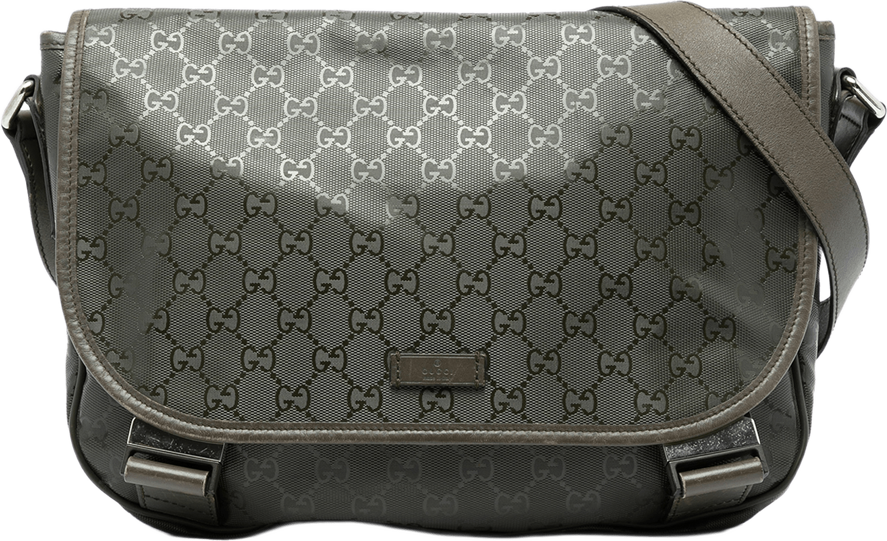 Gucci Gg Imprime Crossbody, från Luxclusif, i färgen dark khaki.