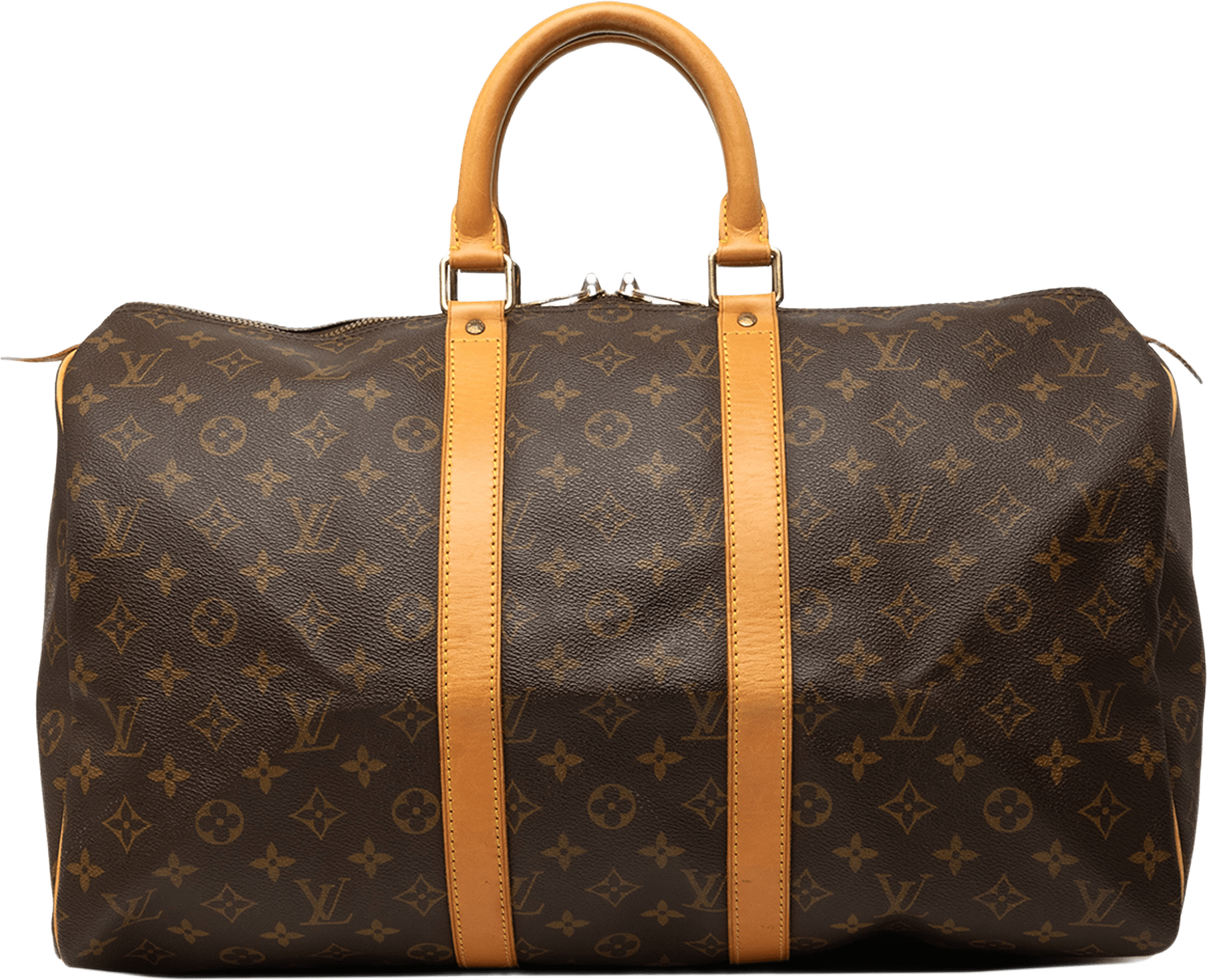 Louis Vuitton Monogram Keepall 45, från Luxclusif, i färgen brun.