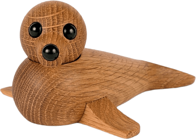 Babysäl Dekoration 13 Cm Ek, från Spring Copenhagen, i färgen beige.