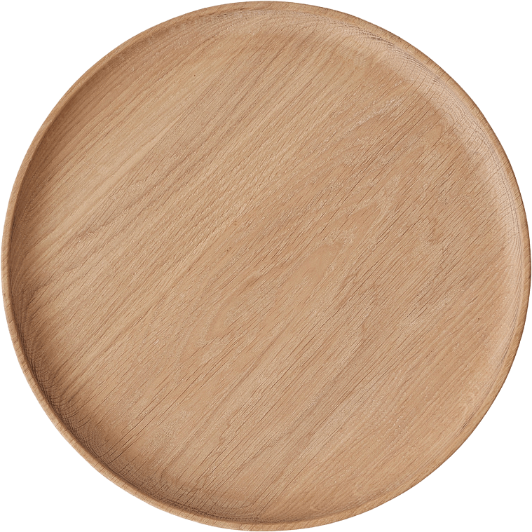 Inka Wood Tray Round, från OYOY Living, i färgen nature.