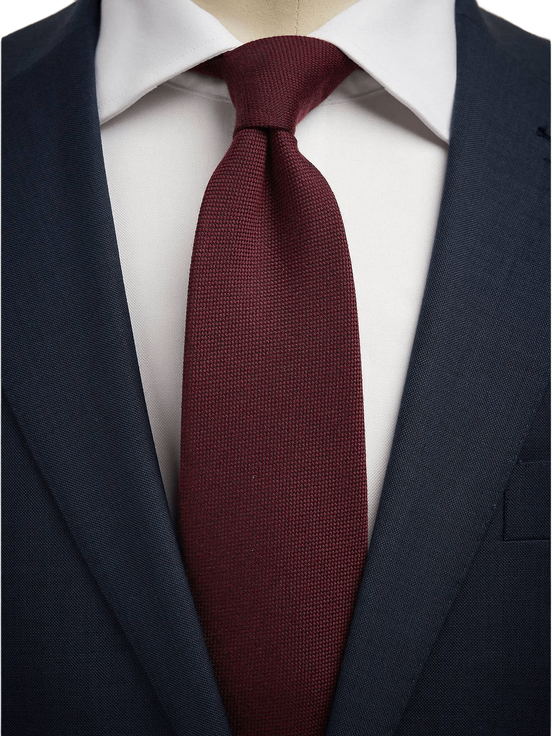 Cashmere Tie, från John Henric, i färgen burgundy.