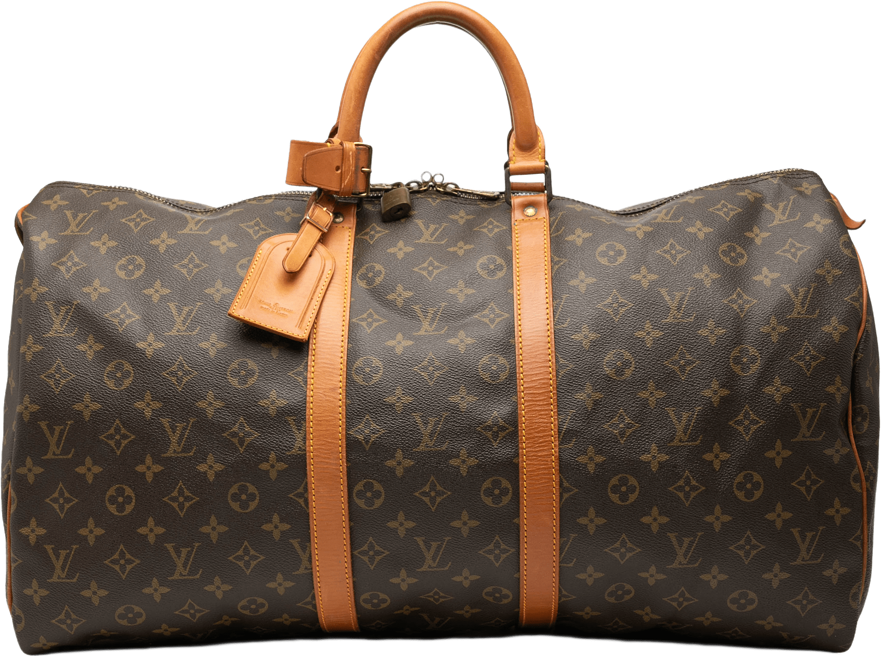 Louis Vuitton Monogram Keepall 55, från Luxclusif, i färgen brown.