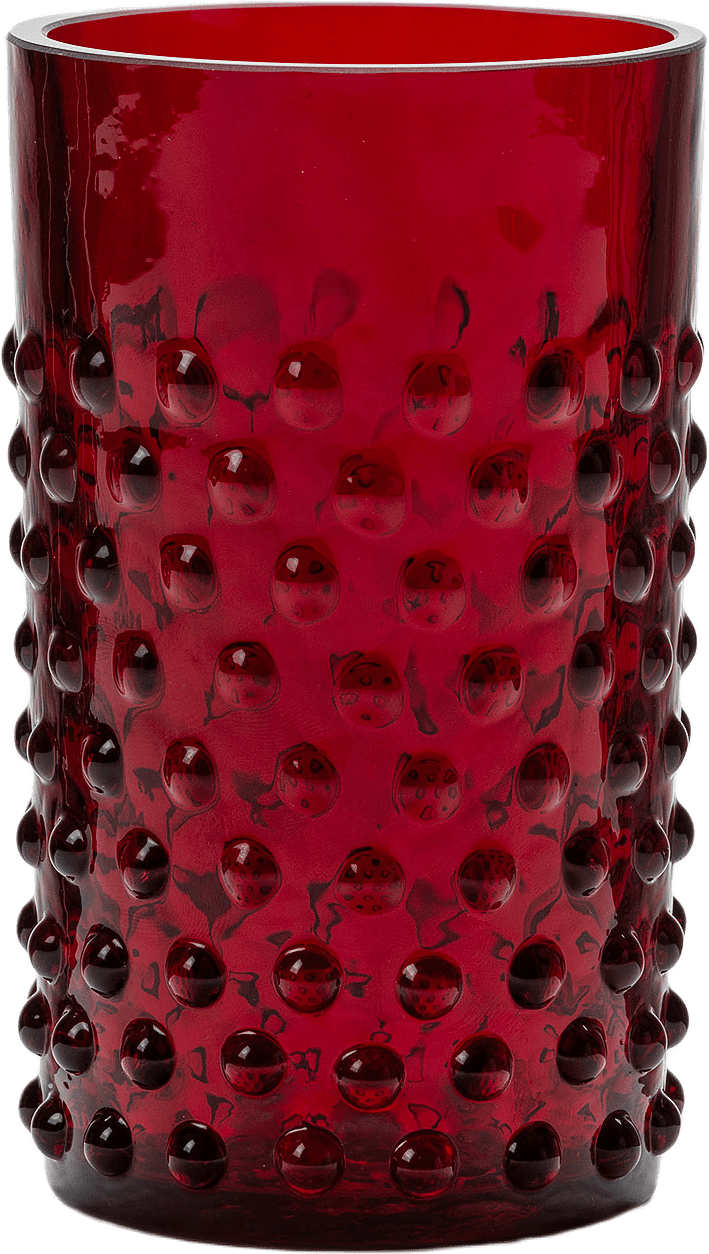 Cecilia Dricksglas, Höga, 2-pack, från In Flore, i färgen Red.