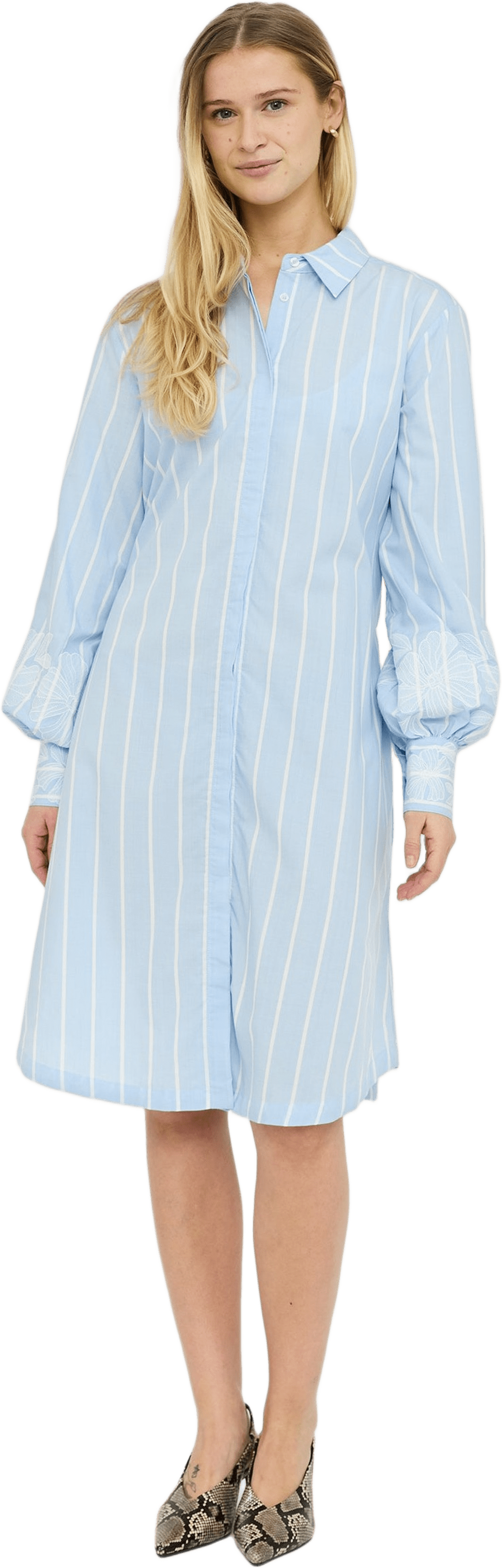 Srkiri Dress - Windsurfer/snow White Stripe, från Soft Rebels, i färgen windsurfer/snow white stripe.