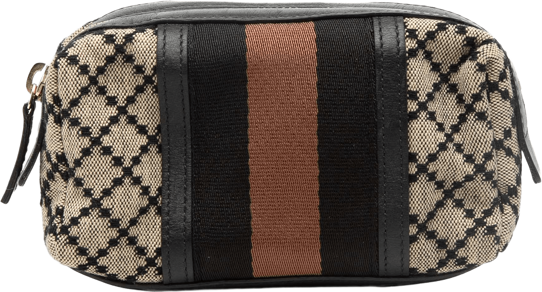 Gucci Diamante Canvas Web Pouch, från Luxclusif, i färgen beige.