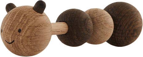 Larva Rattle, från OYOY Mini, i färgen nature.