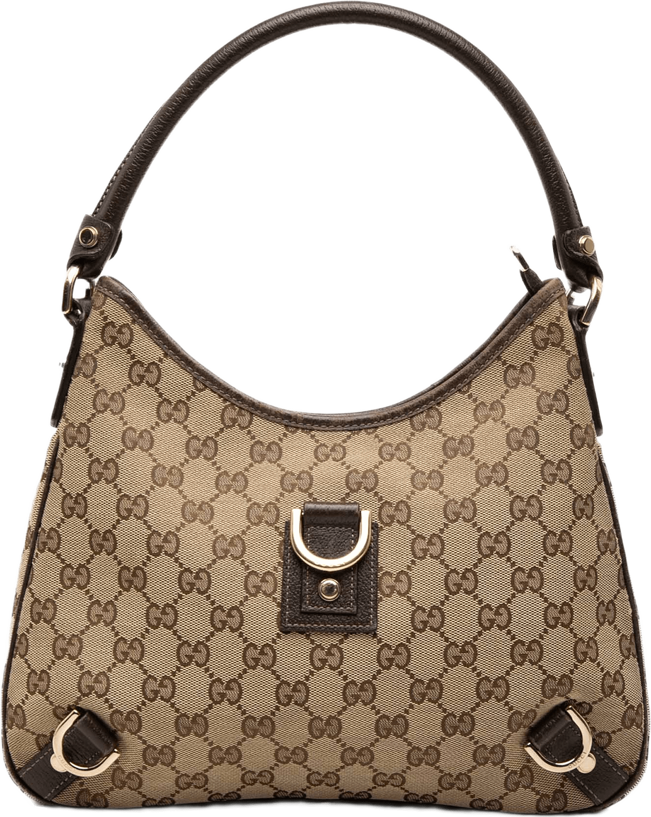 Gucci Gg Canvas Abbey D Ring Shoulder Bag, från Luxclusif, i färgen beige.