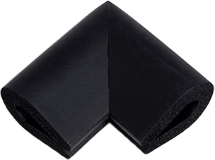 Hörnskydd Safetycornerguard Matteo U-shape Homesafety, 4-pack, från HomeSafety, i färgen svart.