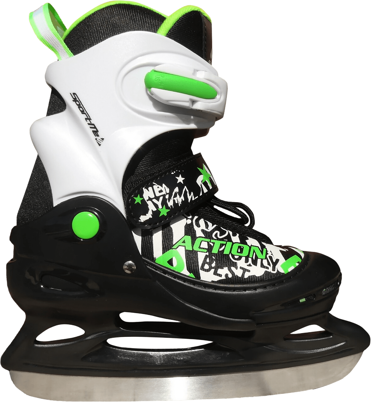 Skridsko Barn Stl 26-29, från Sportme, i färgen svart/vit.