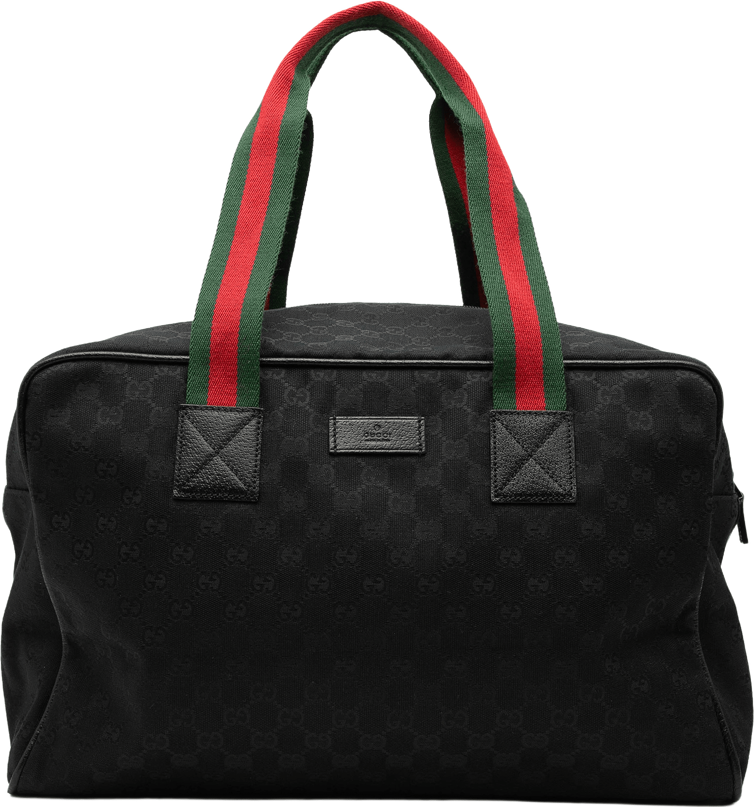 Gucci Gg Canvas Web Travel Bag, från Luxclusif, i färgen black.